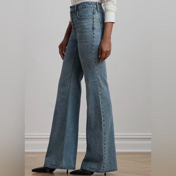 Lauren Ralph Lauren High Rise Flare Jeans blue wash size 10 new with tag - Picture 6 of 14